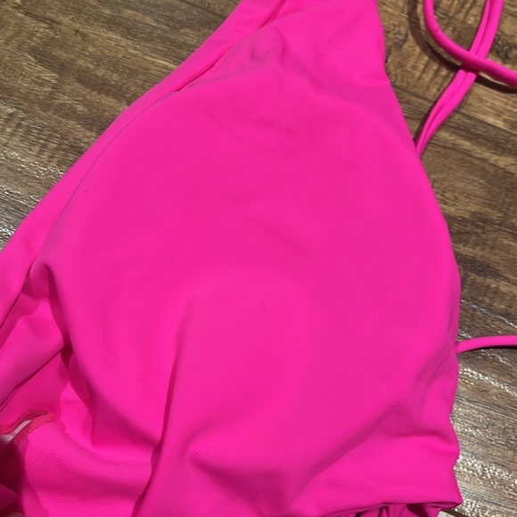 Neon pink wrap around tie up padded bikini top - Picture 8 of 10